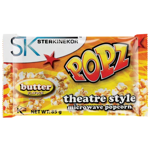 Sterkinekor Popz Threatre Style Microwave Popcorn Butter Flavour 85