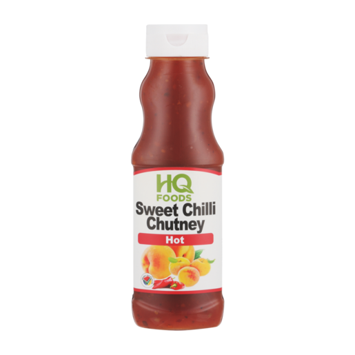 Hq Foods Sweet Chilli Chutney Hot Bottle 440G