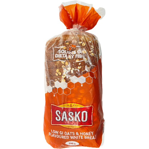 Sasko Low Gi Dumpy Oats & Honey Flavoured White Bread 700G