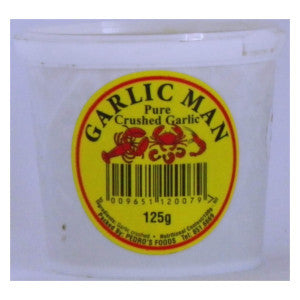 Garlic Man Pure Crushed Garlic Tub 125g - BalmoralOnline - Groceries