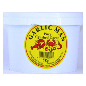 Garlic Man Pure Crushed Garlic Tub 1kg - BalmoralOnline - Groceries