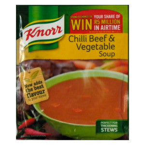 Knorr Chilli Beef & Vegetable Soup Packet 50g - BalmoralOnline - Groceries
