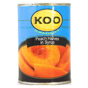 Koo Peach Halves In Syrup 410g Can - BalmoralOnline - Groceries