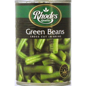 Rhodes Green Beans Cross Cut In Brine 410g Can - BalmoralOnline - Groceries