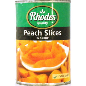 Rhodes Peach Slices In Syrup 410g Can - BalmoralOnline - Groceries