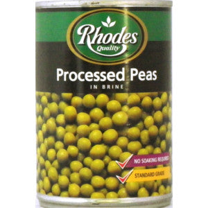 Rhodes Processed Peas In Brine 410g Can - BalmoralOnline - Groceries