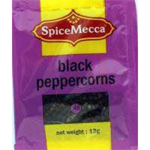 Spice Mecca Black Peppercorns 12g  (48) - BalmoralOnline - Groceries