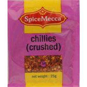 Spice Mecca Chillies Crushed 25g  (54) - BalmoralOnline - Groceries