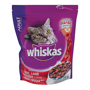 WHISKAS MEATY NUGGETS BEEF 500G