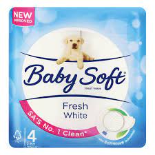 Baby Soft Toilet Tissue  4 Rolls